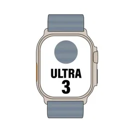 Apple Watch Ultra 3 GPS/Cellular 49mm - Smartwatch Deportivo con Caja de Titanio Natural y Correa Ocean Azul, Autonomía Multidía, 5G, Buceo, Running, watchOS